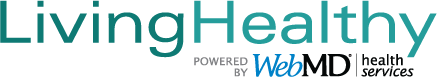 Living Healthy powered by WebMD health services logo